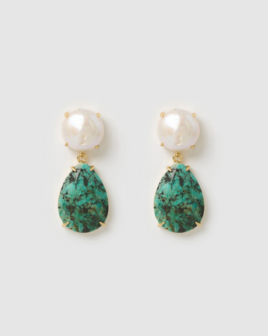 Miz Casa & Co Lux Stud Earrings Adventurine