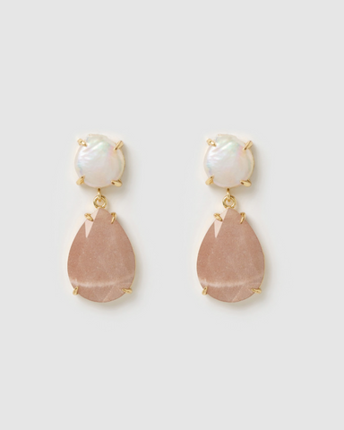 Miz Casa & Co Charlie Drop Pearl Embellished Earrings Pearl