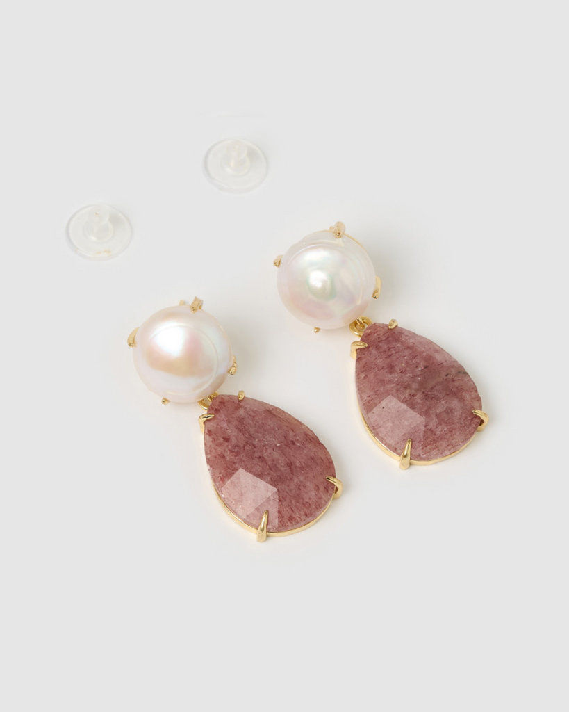 Miz Casa & Co Rey Earrings in Pink Thulite