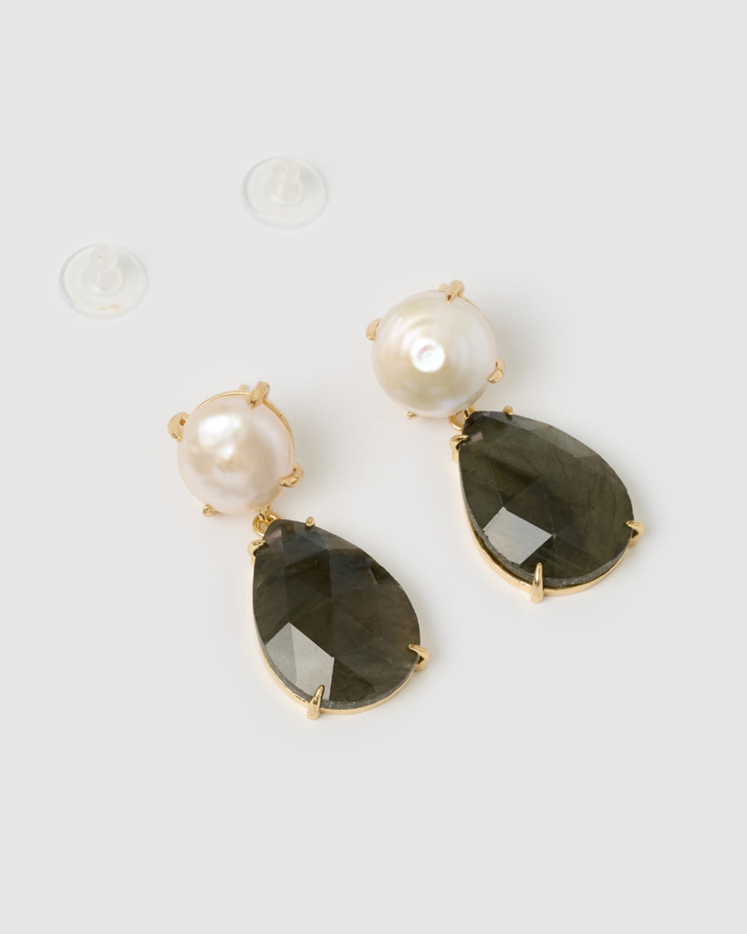 Miz Casa & Co Rey Earrings in Black Gold