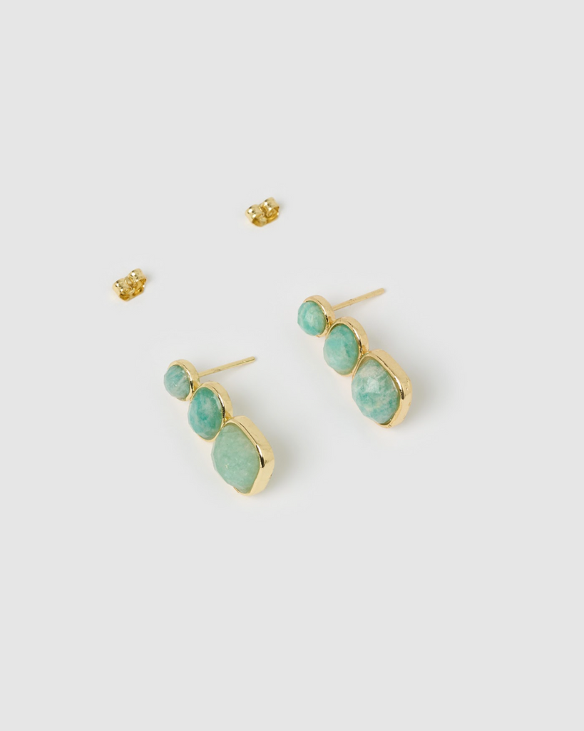 Miz Casa & Co Lux Stud Earrings Jade