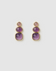 Miz Casa & Co Lux Stud Earrings Amethyst