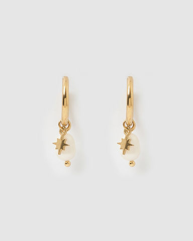 Miz Casa & Co Charlie Drop Pearl Embellished Earrings Pearl