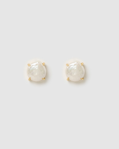 Miz Casa & Co Zola Earrings in Rose Quartz Gold