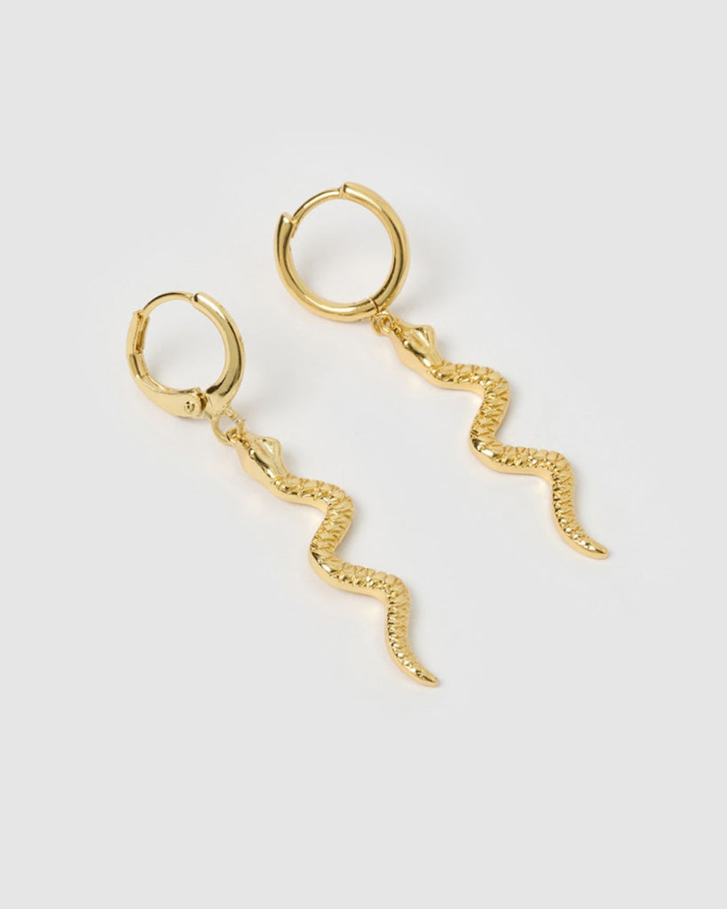 Miz Casa & Co Ivy Snake Earrings Gold