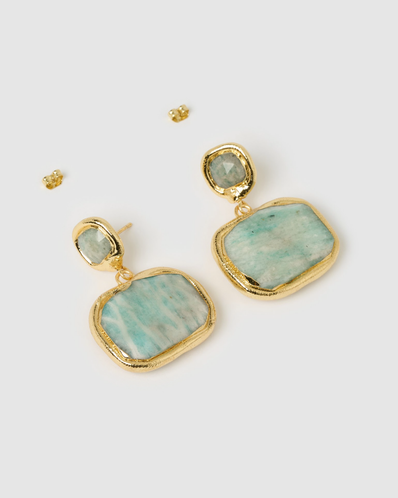 Miz Casa & Co Jovie Earrings in Jade Gold