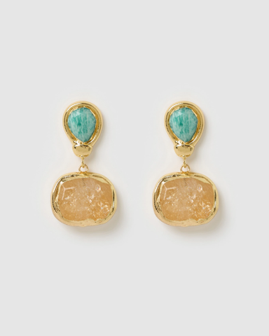 Miz Casa & Co Arianna Earrings Gold Pearl