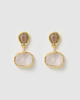 Miz Casa & Co Meira Earrings in Rose Quartz Gold