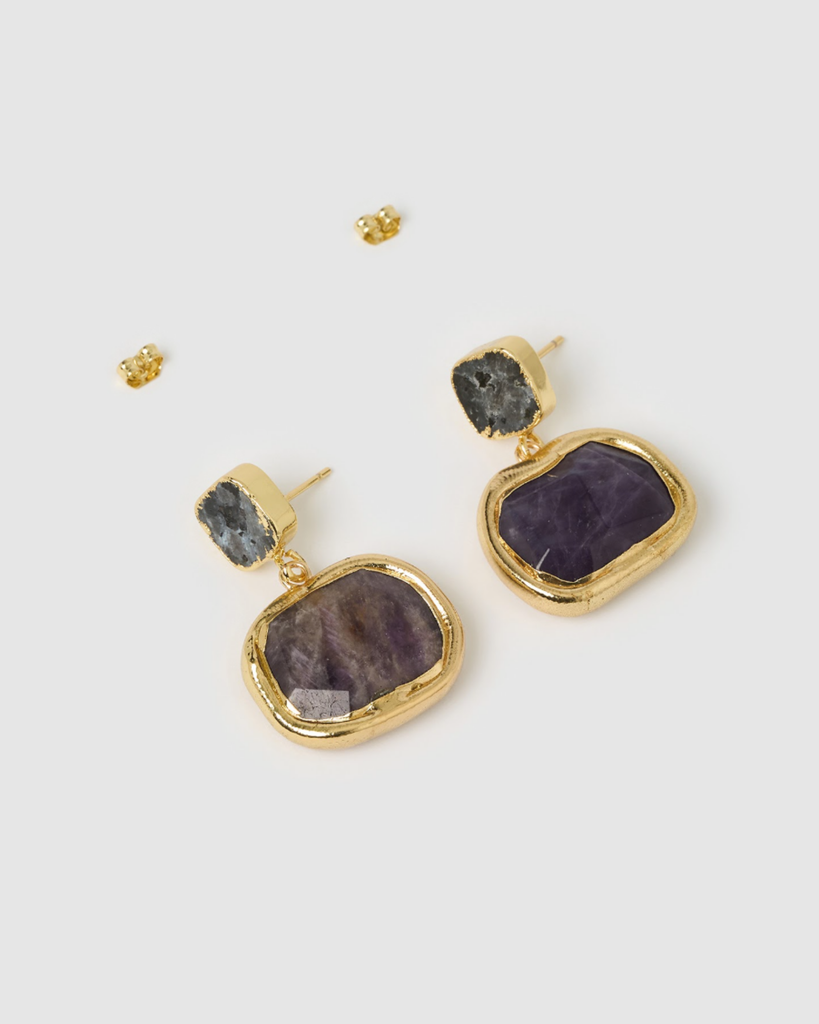 Miz Casa & Co Milena Earrings Amethyst