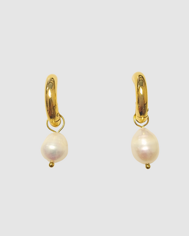 Miz Casa & Co Charlie Drop Pearl Embellished Earrings Pearl