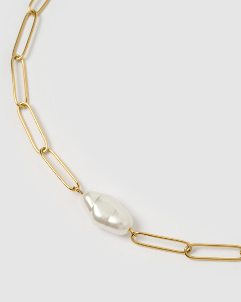 Miz Casa & Co Stevie Necklace Gold Pearl