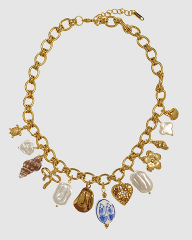 Miz Casa & Co Lyla Necklace Gold Turquoise