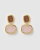 Miz Casa & Co Zola Earrings in Rose Quartz Gold