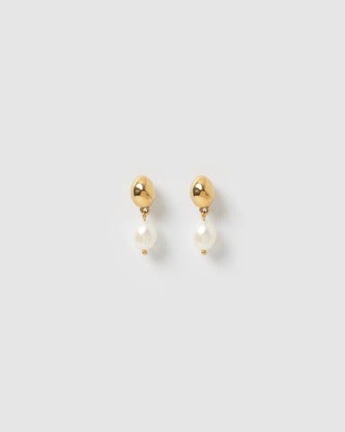 Miz Casa & Co Wanderer Earrings Gold Rose Quartz