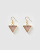 Miz Casa & Co Izzy Earrings Gold Rose Quartz