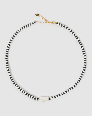Miz Casa & Co April Necklace Black Onyx
