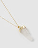 Miz Casa & Co Spade Crystal Necklace Clear Quartz