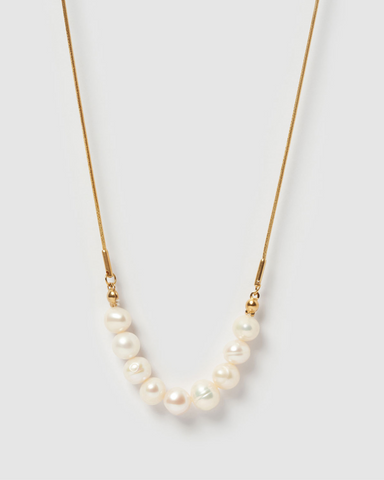 Miz Casa & Co Kelsey Necklace White Pearl