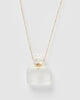 Miz Casa & Co Zella Necklace Perfume Bottle Clear Gold